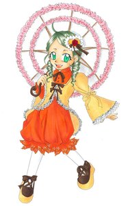 Rating: Safe Score: 0 Tags: 1girl :d ahoge bow dress flower frills full_body green_eyes green_hair hair_flower hair_ornament image kanaria long_sleeves open_mouth pantyhose shoes smile solo standing umbrella white_background white_legwear User: admin