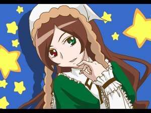 Rating: Safe Score: 0 Tags: 1girl brown_hair dress frills green_dress green_eyes hat head_scarf heterochromia image latin_cross letterboxed long_hair long_sleeves looking_at_viewer red_eyes shooting_star solo star_(symbol) star_earrings star_hair_ornament star_print starfish starry_background suiseiseki upper_body very_long_hair User: admin