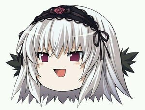 Rating: Safe Score: 0 Tags: 1girl :d blush flower hairband image looking_at_viewer open_mouth portrait rose silver_hair simple_background smile solo striped suigintou User: admin