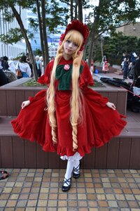 Rating: Safe Score: 0 Tags: 1girl blonde_hair day dress flower long_sleeves looking_at_viewer pavement red_dress shinku shoes solo solo_focus standing white_legwear window User: admin
