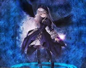 Rating: Safe Score: 0 Tags: 1girl black_legwear black_wings dress flower gothic_lolita hairband image lolita_fashion long_hair long_sleeves night night_sky red_eyes shooting_star silver_hair sky solo space star_(sky) starry_sky suigintou wings User: admin