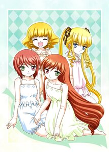 Rating: Safe Score: 0 Tags: 4girls :d argyle argyle_background barefoot blonde_hair blue_eyes brown_hair checkered checkered_background checkered_floor closed_eyes dress green_eyes heterochromia image long_hair multiple multiple_girls open_mouth red_eyes red_hair shinku short_hair sitting smile suiseiseki tagme twintails very_long_hair User: admin