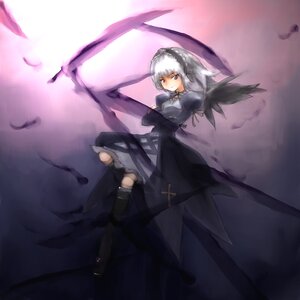 Rating: Safe Score: 0 Tags: 1girl bird black_wings crow dress feathers flying image long_sleeves looking_at_viewer short_hair silver_hair solo suigintou wings User: admin