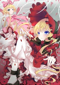 Rating: Safe Score: 0 Tags: 2girls blonde_hair bloomers blue_eyes bow dress flower frills hina_ichigo hinaichigo image long_hair long_sleeves multiple_girls pair petals pink_bow red_dress ribbon rose rose_petals shinku short_hair User: admin