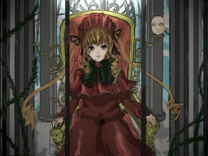 Rating: Safe Score: 0 Tags: 1girl blonde_hair blue_eyes dress image long_hair long_sleeves looking_at_viewer red_dress shinku solo vines User: admin