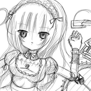 Rating: Safe Score: 0 Tags: 1girl greyscale hair_ribbon hairband image looking_at_viewer monochrome ribbon sketch solo suigintou upper_body User: admin