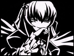 Rating: Safe Score: 0 Tags: 1girl dress greyscale image long_hair long_sleeves looking_at_viewer monochrome own_hands_together simple_background smile solo suigintou upper_body wings User: admin