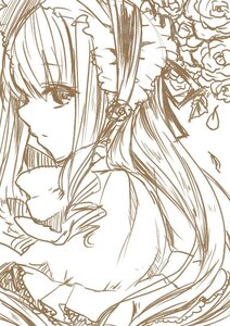 Rating: Safe Score: 0 Tags: 1girl flower hair_ornament image long_hair monochrome profile rose shinku solo upper_body User: admin