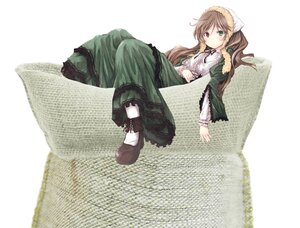 Rating: Safe Score: 0 Tags: 1girl brown_hair dress frills full_body green_dress green_eyes head_scarf heterochromia image long_hair long_sleeves looking_at_viewer red_eyes sitting solo suiseiseki User: admin