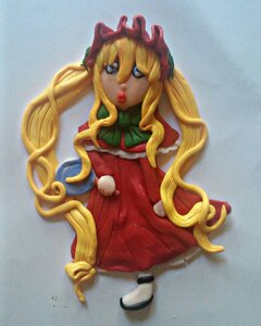 Rating: Safe Score: 0 Tags: 1girl blonde_hair blue_eyes capelet doll dress hat long_hair looking_at_viewer shinku solo very_long_hair User: admin