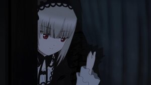 Rating: Safe Score: 0 Tags: 1girl bangs closed_mouth curtains dress eyebrows_visible_through_hair image long_sleeves looking_at_viewer red_eyes smile solo suigintou User: admin