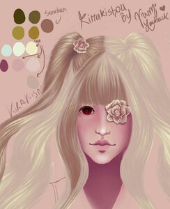 Rating: Safe Score: 0 Tags: 1girl bangs blonde_hair flower hair_flower hair_ornament heart image kirakishou lips long_hair pink_rose portrait red_eyes rose solo white_rose User: admin