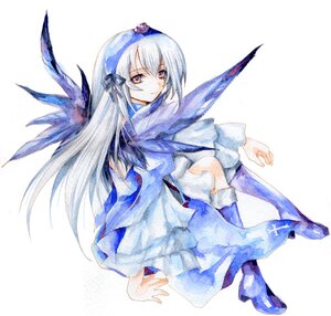 Rating: Safe Score: 0 Tags: 1girl boots closed_mouth dress full_body hairband image long_hair long_sleeves looking_at_viewer looking_back ribbon rose simple_background solo suigintou thighhighs traditional_media white_background wings User: admin