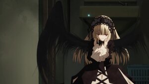 Rating: Safe Score: 0 Tags: 1girl black_dress black_ribbon black_wings dress feathered_wings hairband image lolita_hairband long_hair long_sleeves red_eyes ribbon solo suigintou wings User: admin