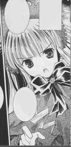 Rating: Safe Score: 0 Tags: 1girl :o blush bow bowtie dress greyscale image long_hair looking_at_viewer monochrome open_mouth shinku solo twintails User: admin