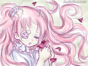 Rating: Safe Score: 0 Tags: 1girl closed_eyes flower fruit hair_flower hair_ornament image kirakishou long_hair pink_hair rose solo User: admin