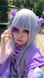 Rating: Safe Score: 0 Tags: 1girl bangs barasuishou blunt_bangs closed_mouth eyepatch flower hair_flower hair_ornament lips long_hair looking_at_viewer purple_flower silver_hair solo upper_body User: admin