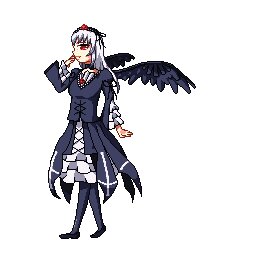 Rating: Safe Score: 0 Tags: 1girl cross dress full_body image long_hair long_sleeves red_eyes solo standing suigintou transparent_background wings User: admin