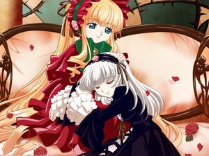 Rating: Safe Score: 0 Tags: 2girls blonde_hair blue_eyes dress drill_hair flower image long_hair long_sleeves multiple_girls pair petals red_dress red_eyes rose shinku silver_hair suigintou very_long_hair User: admin