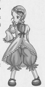 Rating: Safe Score: 0 Tags: 1girl bloomers bow dress drill_hair full_body greyscale image kanaria long_sleeves looking_at_viewer monochrome shoes solo standing underwear User: admin