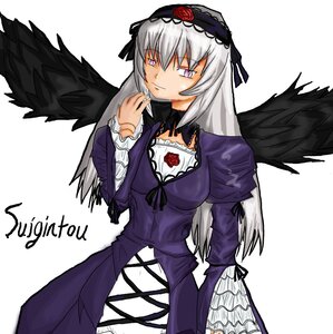 Rating: Safe Score: 0 Tags: 1girl black_wings detached_collar dress flower frills hairband image long_hair long_sleeves looking_at_viewer pink_eyes puffy_sleeves rose silver_hair solo suigintou white_background wings User: admin