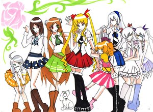 Rating: Safe Score: 0 Tags: 6+girls ahoge artist_request blonde_hair boots brown_hair cat character_request dress everyone green_eyes hair_ribbon image knee_boots long_hair long_sleeves multiple multiple_girls photoshop_(medium) ribbon rozen_maiden school_uniform silver_hair skirt tagme thighhighs white_hair yellow_eyes User: admin