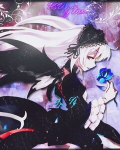 Rating: Safe Score: 0 Tags: 1girl black_dress black_ribbon black_wings dress flower frilled_sleeves frills hairband image long_hair long_sleeves profile red_eyes ribbon rose silver_hair solo suigintou very_long_hair wings User: admin