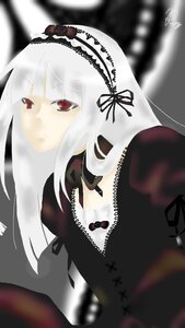 Rating: Safe Score: 0 Tags: 1girl bangs black_ribbon blurry blurry_background blurry_foreground closed_mouth depth_of_field dress expressionless hairband image lolita_hairband long_hair looking_at_viewer puffy_sleeves red_eyes ribbon solo suigintou white_hair User: admin