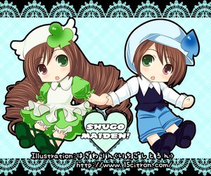 Rating: Safe Score: 0 Tags: 2girls :o brown_hair dress frills full_body green_dress green_eyes hat head_scarf heterochromia image long_hair long_sleeves multiple_girls pair red_eyes siblings sisters souseiseki suiseiseki twins User: admin