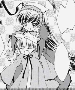 Rating: Safe Score: 0 Tags: 2girls blush closed_eyes dress frills greyscale hairband hinaichigo hug image long_hair long_sleeves monochrome multiple_girls open_mouth pair smile suiseiseki User: admin