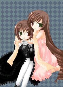 Rating: Safe Score: 0 Tags: 2girls argyle argyle_background argyle_legwear brown_hair checkered checkered_background checkered_floor checkered_kimono checkered_skirt chess_piece dress frills green_eyes heterochromia image long_hair long_sleeves multiple_girls on_floor pair pantyhose perspective plaid_background red_eyes siblings sisters sitting souseiseki suiseiseki tile_floor tile_wall tiles twins very_long_hair white_legwear User: admin