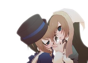 Rating: Safe Score: 0 Tags: 2girls blush brown_hair hat image incest long_hair long_sleeves multiple_girls pair siblings sisters souseiseki suiseiseki top_hat twincest twins User: admin