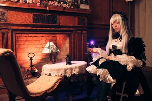 Rating: Safe Score: 0 Tags: 1girl blonde_hair curtains dress flower gothic_lolita lolita_fashion long_hair rose sitting solo suigintou very_long_hair window User: admin