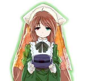 Rating: Safe Score: 0 Tags: 1girl brown_hair dress green_dress green_eyes hat head_scarf heterochromia holding image long_hair long_sleeves looking_at_viewer pair red_eyes ribbon solo souseiseki suiseiseki watering_can white_background User: admin