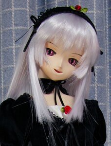 Rating: Safe Score: 0 Tags: 1girl chain-link_fence doll dress fence flower frills hairband long_hair looking_at_viewer open_mouth red_flower red_rose rose silver_hair smile solo suigintou upper_body User: admin