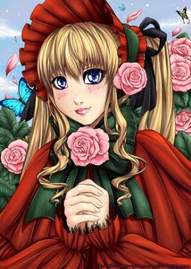 Rating: Safe Score: 0 Tags: 1girl blonde_hair blue_butterfly blue_eyes bonnet bug butterfly butterfly_hair_ornament day dress flower image insect lips long_hair pink_flower pink_rose purple_rose red_flower red_rose rose rose_petals shinku sky solo squiggle thorns white_rose yellow_flower yellow_rose User: admin
