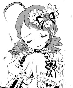 Rating: Safe Score: 0 Tags: 1girl ahoge blush closed_eyes dress drill_hair flower frills greyscale image kanaria long_sleeves monochrome puffy_sleeves ribbon rose solo twin_drills upper_body User: admin