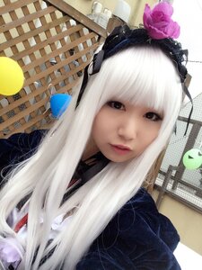 Rating: Safe Score: 0 Tags: 1girl bangs blunt_bangs closed_mouth flower lips long_hair looking_at_viewer outdoors solo suigintou upper_body white_hair User: admin