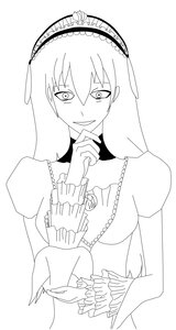 Rating: Safe Score: 0 Tags: 1girl dress frills greyscale hairband image juliet_sleeves long_hair long_sleeves looking_at_viewer monochrome puffy_sleeves simple_background smile solo suigintou upper_body white_background User: admin