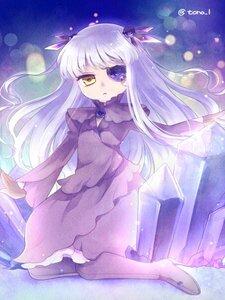 Rating: Safe Score: 0 Tags: 1girl barasuishou dress frills full_body image long_hair long_sleeves purple_dress solo two_side_up very_long_hair yellow_eyes User: admin