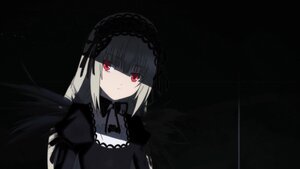 Rating: Safe Score: 0 Tags: 1girl bangs black_background black_dress black_ribbon black_wings closed_mouth dress eyebrows_visible_through_hair hairband image juliet_sleeves lolita_fashion long_hair long_sleeves looking_at_viewer red_eyes ribbon simple_background solo suigintou wings User: admin