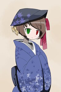 Rating: Safe Score: 0 Tags: 1girl :> black_bow black_headwear blue_kimono bow brown_background brown_hair closed_mouth grass_print green_eyes hair_ribbon hands_in_opposite_sleeves hat heterochromia image japanese_clothes kimono leaf_print long_sleeves looking_at_viewer photoshop_(medium) red_eyes red_ribbon ribbon rozen_maiden short_hair simple_background smile solo souseiseki ume_(noraneko) upper_body wide_sleeves User: admin