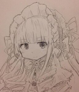 Rating: Safe Score: 0 Tags: 1girl animal_ears bangs blush brooch brown_background closed_mouth eyebrows_visible_through_hair flower frills gem hair_ornament image long_hair looking_at_viewer monochrome photo rose shinku simple_background smile solo traditional_media upper_body virtual_youtuber User: admin