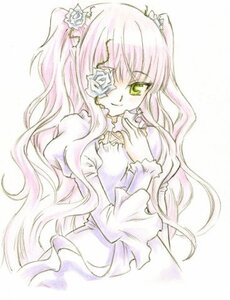 Rating: Safe Score: 0 Tags: 1girl dress flower frills green_eyes hair_flower hair_ornament image juliet_sleeves kirakishou long_hair long_sleeves looking_at_viewer one_eye_closed pink_hair puffy_sleeves rose simple_background smile solo traditional_media two_side_up upper_body very_long_hair wavy_hair white_background User: admin