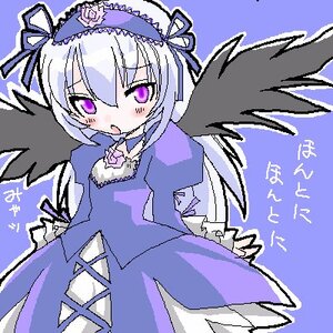 Rating: Safe Score: 0 Tags: 1girl black_wings blush dress frills hairband image long_hair long_sleeves looking_at_viewer oekaki outline purple_dress purple_eyes ribbon silver_hair simple_background solo suigintou wings User: admin
