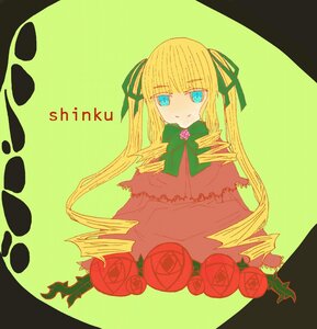 Rating: Safe Score: 0 Tags: 1girl auto_tagged blonde_hair blue_eyes bow bowtie dress drill_hair flower green_background green_bow image long_hair long_sleeves looking_at_viewer pink_rose ribbon rose shinku simple_background solo yellow_background User: admin