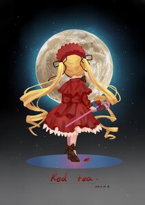 Rating: Safe Score: 0 Tags: 1girl blonde_hair bow capelet dress drill_hair full_moon hair_ribbon image long_hair long_sleeves moon night ribbon shinku sky solo star_(sky) starry_sky twintails very_long_hair User: admin