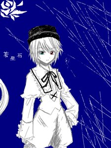 Rating: Safe Score: 0 Tags: 1girl auto_tagged blue_background blue_eyes blue_theme dress hat heterochromia image long_sleeves looking_at_viewer monochrome red_eyes ribbon short_hair solo souseiseki spot_color User: admin