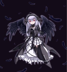 Rating: Safe Score: 0 Tags: 1girl black_dress black_feathers black_ribbon black_wings detached_collar dress feathered_wings feathers flower frilled_sleeves frills full_body hairband image lolita_hairband long_hair long_sleeves looking_at_viewer pink_eyes ribbon rose silver_hair solo suigintou wings User: admin