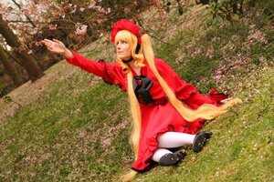 Rating: Safe Score: 0 Tags: 1girl blonde_hair dress flower hat long_hair outstretched_arm outstretched_arms outstretched_hand reaching red_dress shinku sitting solo twintails very_long_hair User: admin